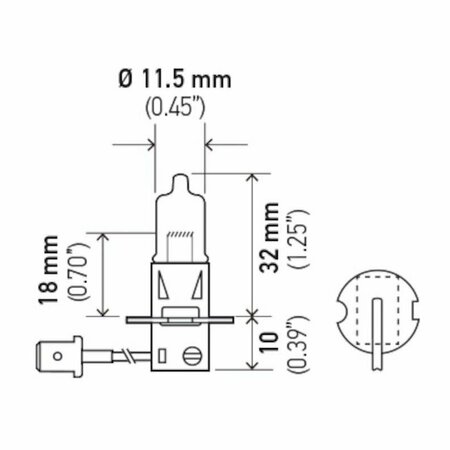 HELLA Bulb H3 24V 70W Pk22S T3.25 Bulbs, H324V H324V